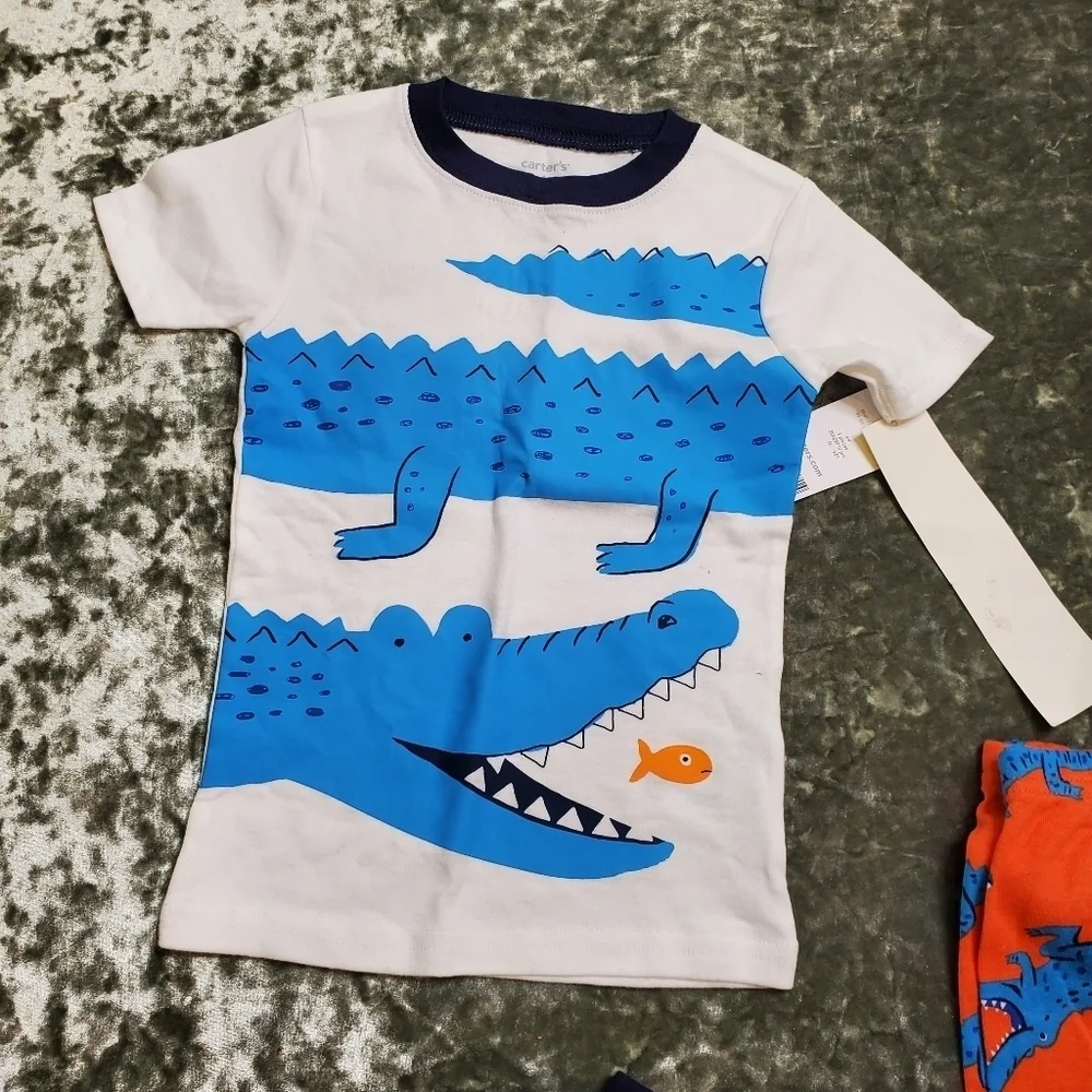 Carter's‎ 2 Piece Aligator Print PJ Set